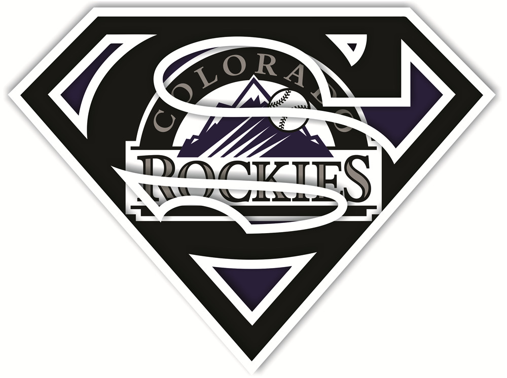 Colorado Rockies superman logos iron on heat transfer...